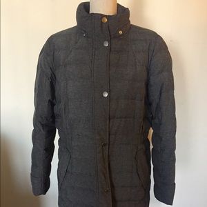 Lands End Grey Puffy Coat Sz L (14-16)